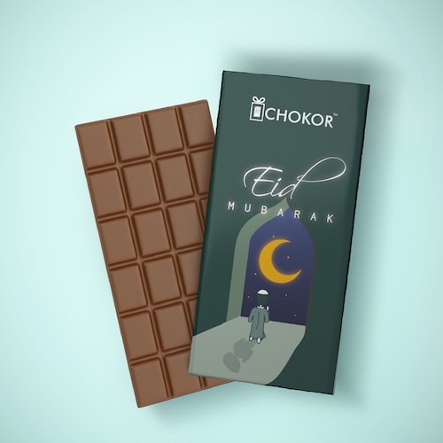Buy Chokor Artisanal Eid Mubarak Chocolate Bar