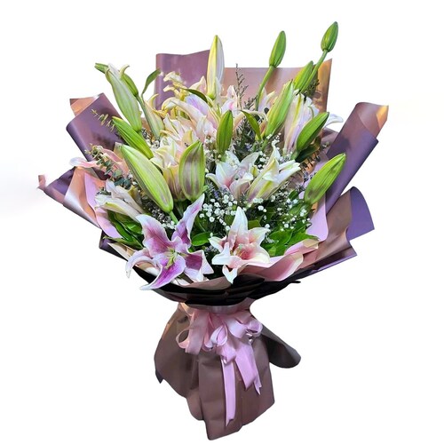 Buy 5 Stems Pink Lily