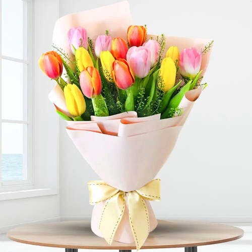Buy 15 Tulips Bouquet
