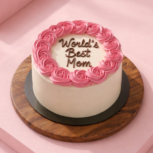 Buy Worlds Best Mom Rose Cake