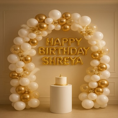 Luxury Gold Birthday Balloon Decoration