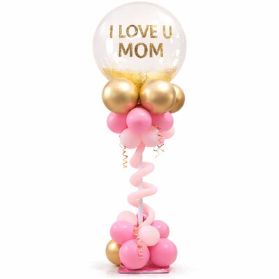 I Love You Mom Mothers Day Balloon Column