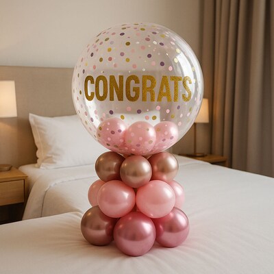 Congratulations Surprise Balloon Bouquet Gift