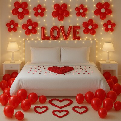 Romantic Anniversary Surprise Room Decoration Kit