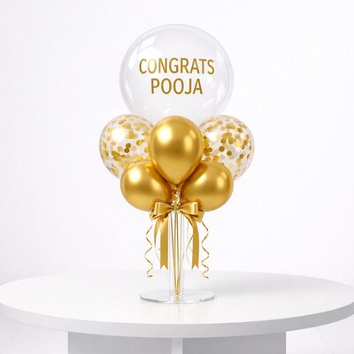 Congratulations Metallic Balloon Bouquet
