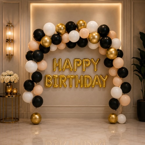 Buy Classic Gold Birthday Party Balloon Decoration