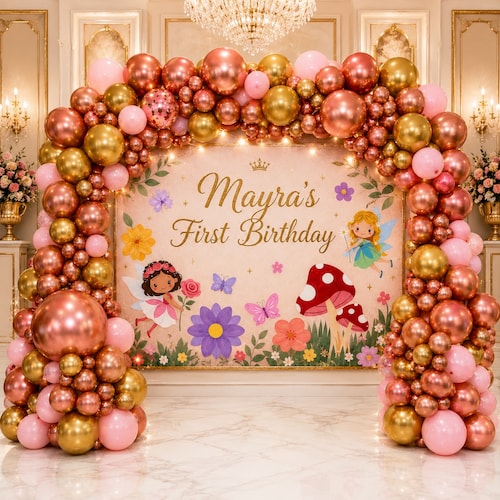Buy Customized First Birthday Balloon Decoration Backdrop