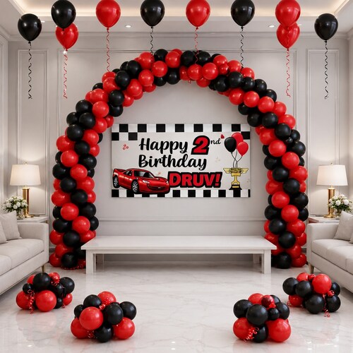 Buy Racing Car Theme Birthday Balloon Decoration