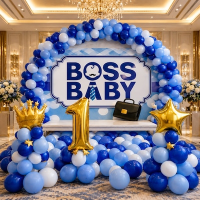Boss Baby Theme Balloon Arch Birthday Decoration