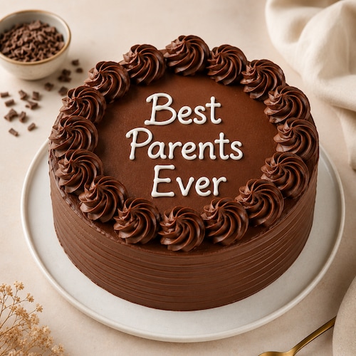 Buy Best Parents Ever Chocolate Cake