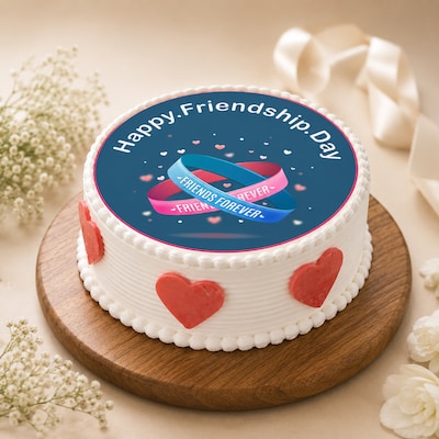 Happy Friendship Day Poster Cake