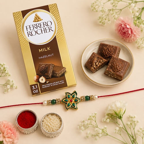Buy Rakhi with Ferrero Rocher Bar
