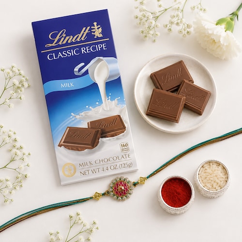 Buy Designer Rakhi with Lindt