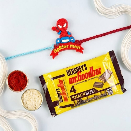 Buy Spiderman Rakhi with Chocolate