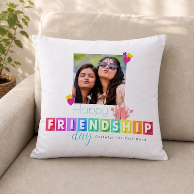 Personalized Happy Friendship Day Cushion