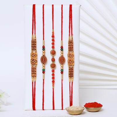 Rakhi Set of 5 Designer Rakhis