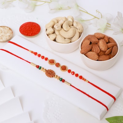 Duo Rakhi Set with Dry Fruit