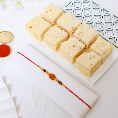 Bro Rakhi with Soan Papdi