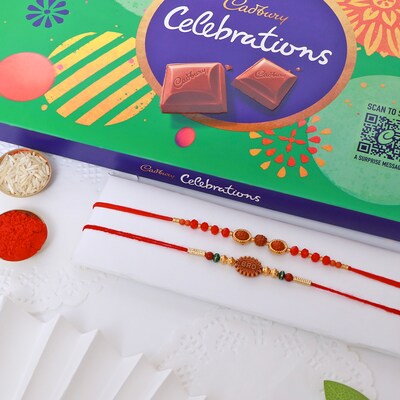 Rakhi Set of 2 With Chocolate Treats
