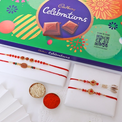Family Rakhi Set with Cadbury Celebrations