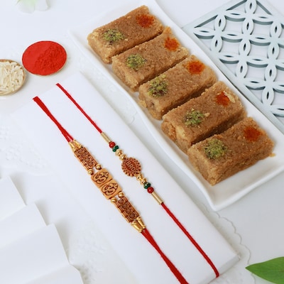 112195_Rakhi Set with Milk Cake