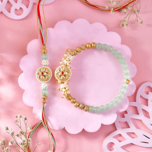 Buy Royal Kundan BhaiBhabhi Rakhi