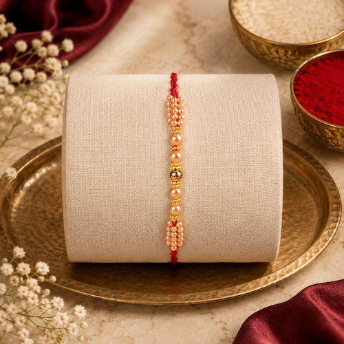 Buy Golden Pearl Rakhi