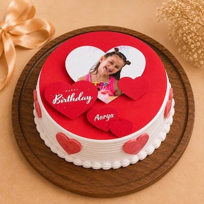 Strawberry Addiction Photo Cake
