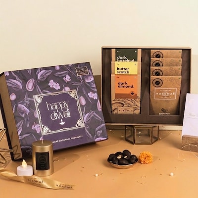 Kokomae Diwali Luxury Chocolate Hamper 4 Bars