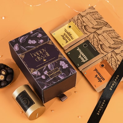 Kokomae Diwali Chocolate Coated Nuts Gift Box