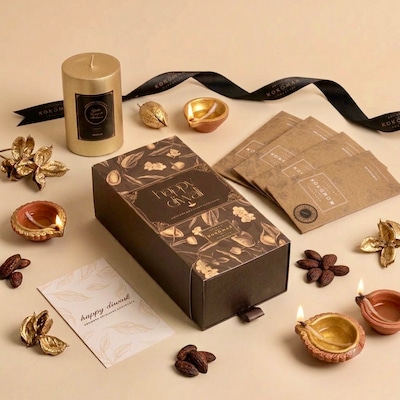 Kokomae Diwali Bean to Bar Chocolate Gift Box 4 Bars