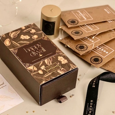 Kokomae Diwali Bean to Bar Chocolate Gift Box 5 Bars