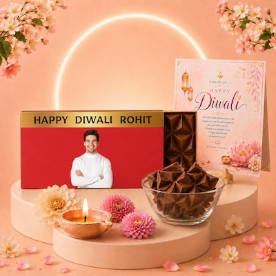 Personalised Diwali Chocolate Gift Bar